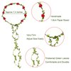 HOPEANT 10 PCS Flowers Crown Floral Garland Headband Rose Flower Wreath For Travel And Wedding Festivals