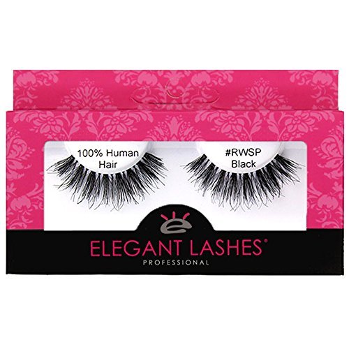 Elegant Lashes #RWSP Black | Wispy False Eyelashes (Premium 100% Natural Human Hair Wispies)