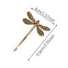 4Pcs Dragonfly Shape Bobby Pins 2.2" Vintage Royal Style Hair Clips Women Girls Hair Accessories, Gold