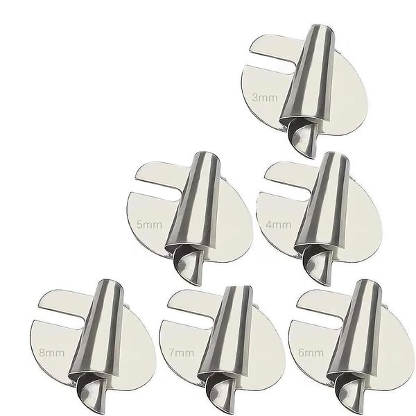6Pcs Sewing Rolled Hemmer Foot,with 6 Sizes(3mm-8mm) Wide Rolled Hem Pressure Foot,Hemmer Foot for Sewing Machine Home Industrial