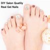 DUKASOU Semi Cured Gel Pedicure Strips, 26pcs Gel Toenail Stickers Full Nail Wraps DIY Decorations Birthday Party Favor Gifts, includes Prep Pads, Nail File & Wood Stick (Rose Rainforest)