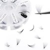 Volume Lash Extensions 12D Premade Fans Eyelash Extensions 500 PCS 0.07mm Thickness 9-16mm Mixed C/D Curl Short Stem Premade Volume Eyelash Extensions Pointed Base Fans by WENDY LASHES (500PCS-12D-0.07-C, 13-20mm Mixed Tray)