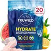 TruWild Natural Hydration Powder with Zero Sugar - Vegan Electrolytes + Amino Acids - Recovery Drink for Everyday Use – Post Workout Muscle Support Supplement w/Magnesium (Watermelon Lemonade)