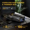 SUPRENT Cordless Hair Clippers for Men - Professional Hair Clippers & Trimmers Set, Wireless Hair Cutting Kit for Family, Rechargeable Hair & Beard Trimmer Set for Men with LED Display