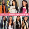 GARAXIS Straight Lace Front Wigs Human Hair Pre Plucked 13x4 Lace Front Wigs Human Hair 150% Density HD Lace Front Wigs With Baby Hair Brazilian Virgin Human Hair Wigs 26 Inch