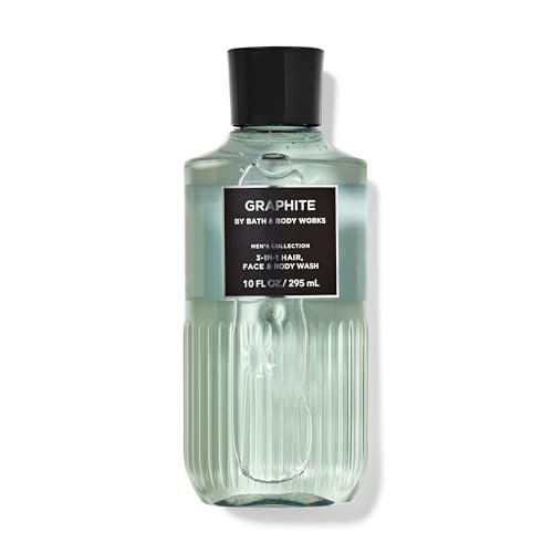 BBW white Barn Men's Collection Graphite 3-in-1 Hair, Face & Body Wash 10fl/oz.