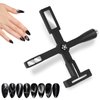 PEOVLVN Nail Magnets for Nail Art, 5 in 1 Nail Magnet Tool Cat Eye Magnet for Nails Multi-function Nail Magnets Nail Design Tools for Salon Studio Home Manicure DIY Nail Art (Black)