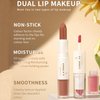 HWSHQY OO Dual Ended Lip Makeup,2-in-1 Matte Liquid Lipstick Lip Gloss,Long Lasting Smudge Proof Lip Stain,Silky Smooth Lip Glosses,Creamy Velvet Lipcolor Lip Makeup,04
