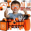 TOY Life Kids Tool Set with Kids Tool Belt & Toy Drill, Toddler Tool Set for Kids Pretend Play, Toy Tools Construction Tools Halloween Tool Costume Kids Tool Kit for Boys Girls 3 4 5 6 7 8 Years Old