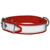 Genuine Leather Reflective Dog Collar 25" Long 1.5" Wide Red Fits 17"-22" Neck