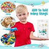 ArowlWesh Airplane Party Favor Bags - 50Pcs Plastic Snack Candy Treat Gift Bag with Handles Cute Boho Airplane Themed Party Supplies Decor for Baby Shower Kids Birthday