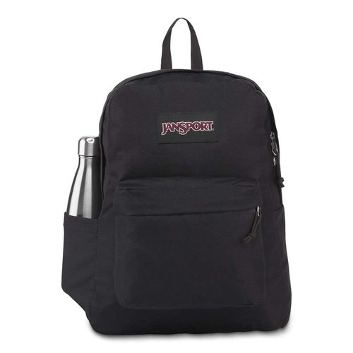 JanSport Superbreak Plus Backpack - Work, Travel, or Laptop Bookbag with Water Bottle Pocket, Black