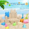 FUSPWEAO Beach Toys Sand Toys for Kids, Sand Castle Toys for Beach with Sand Castle Bucket, Sand Molds, Shovel and Rake, Sand Castle Kit, Sandbox Toys for Toddlers, Travel Beach Toys for Kids 3-10