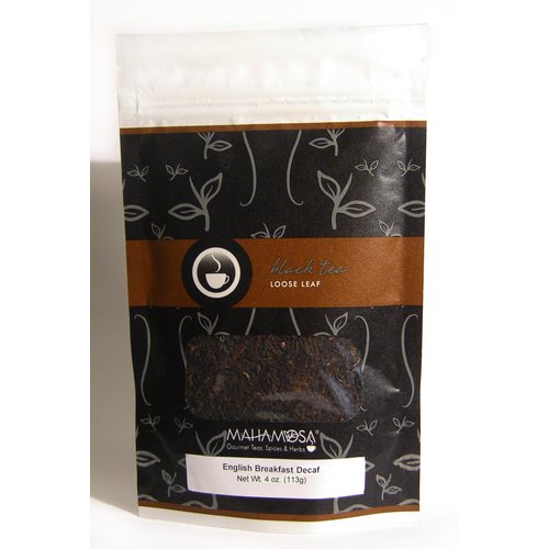 Mahamosa Decaffeinated Black Tea Loose Leaf (Looseleaf) - English Breakfast Decaf 4 oz