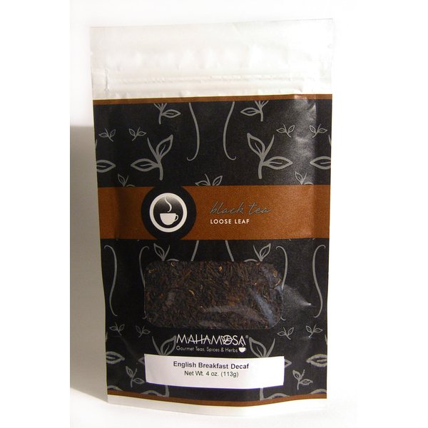 Mahamosa Decaffeinated Black Tea Loose Leaf (Looseleaf) - English Breakfast Decaf 4 oz