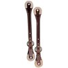 Weaver Leather Spur Straps with Rawhide Corners, Burgundy