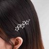 YienDoo Vintage Silver Metal Cluster Hair Accessories - Star Barrettes, Hoop Bobby Pins, and Bridal Hair Clips for Women and Girls