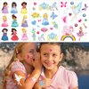 Konsait 180pcs Glitter Tattoos for Kids,Glitter Flash Temporary Tattoos Flower Fairy/Princess/Butterfly/Animal Fake Tattoo Sticker for Girls Children Birthday Party Favor Gift Bag Filler Rewards