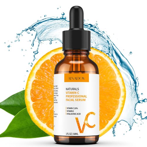 Vitamin C Facial Serum 20%, Anti-Aging Vitamin C Serum with Hyaluronic Acid and Vitamin E, Suitable for Lightening Pigmentation and Effectively Reducing Fine Lines and Wrinkles Serum 30ml,1Fl.Oz