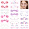 Konsait 20 Sheets Face Tattoos Temporary Tattoos for Women Kids Tattoos Temporary for Girls Cute Temporary Tattoos Butterfly Strawberry Fake Freckle Tattoo Rave Accessories Body Makeup Tattoo