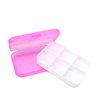 Honbay 4PCS 6 Compartments Waterproof Plastic Pill Organizer Box Case for Daily or Travel Use