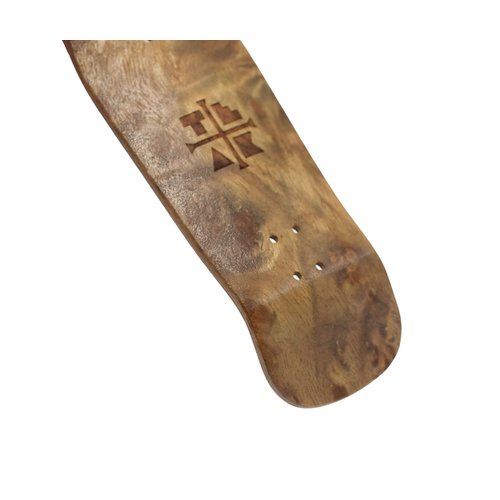 Wooden Fingerboard Carlsbad Cruiser Deck, The Graham Cracker - 34mm x 100mm - Handmade, Pro Shape & Size - Five Plies Wood Veneer - Includes Prolific Foam Tape - Teak Tuning