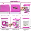 Adsoner Cartoon Piggy Bank, Electronic ATM Password Cash Coin Can Auto Scroll Paper Money Saving Box Gift for Kids (Pink)