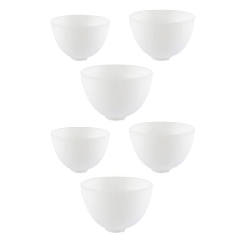 Healifty Mask Mixing Bowl Set 6 Pcs Silicone Facial Mixing Bowls Mud Bowls Condiment Bowls Skin Care Mixing Tools for Home Women Salon Skincare DIY Craft White Mask Applicator
