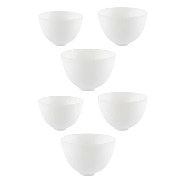 Healifty Mask Mixing Bowl Set 6 Pcs Silicone Facial Mixing Bowls Mud Bowls Condiment Bowls Skin Care Mixing Tools for Home Women Salon Skincare DIY Craft White Mask Applicator