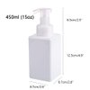 UUJOLY Foaming Soap Dispenser, 450ml (15oz) Refillable Pump Bottle Plastic for Liquid Soap, Shampoo, Body Wash (2 Pcs) (White)