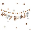 Bear Theme Happy Birthday Banner with Cute Bear Banner, Bday Party Pennant Decor, Wild One Woodland Bear First Birthday Party Supplies