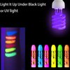 Glow in The Black Light Face & Body Paint, Neon Glow Fluorescent Face Paint Crayons for Halloween Club Makeup Xmas Glow Party