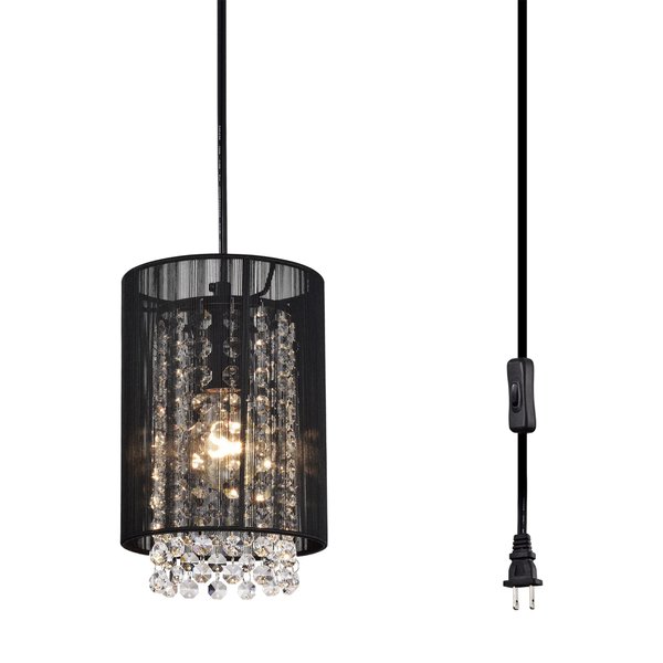 LaLuLa Gothic Chandelier,Mini Chandelier Easy to Install,Black Chandelier 1 Light for Bedroom,Nursery,Vanity,Playhouse,Corner,Bathroom,Office