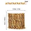33 Feet 18K Gold PVD Plated Stainless Steel Box Chains Bulk, 3mm 304 Stainless Steel Chain Spool Square Link Box Chain Roll Bulk for Jewelry Making