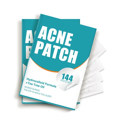 HeroLabs Acne Pimple Patch, Hydrocolloid Acne Patch with Tea Tree Oil, Invisible Acne Spot Treatment, Zit Patch, Blemish Cover, Two Sizes, Vegan, Cruelty Free (144 Count (Pack of 2))