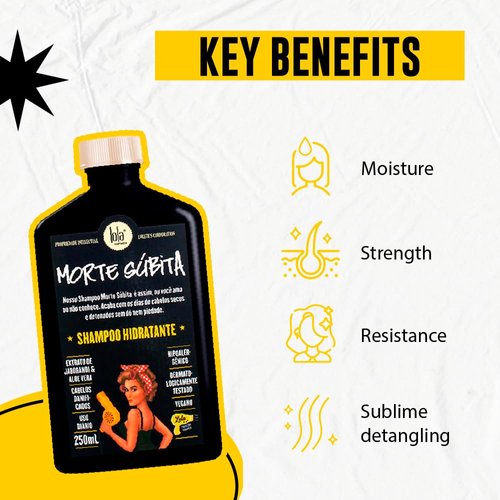 Lola From Rio - Morte Subita - Moisturizing Shampoo For Dry And Damaged Hair That Has Been Chemically Treated Vegan, Cruelty-free, Paraben-free, Sulfate-free 8.45 Fl Oz