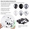 Hsei 60 Pieces Black Tie Dye Balloons Black White Silver Agate Latex Marble Balloons Colorful Balloons for Jungle Wedding Office Birthday Party Supplies