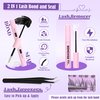 Clear Band Lash Clusters Kit Natural Wispy Lash Extensions Kit 10-14mm DIY Eyelash Extension Kit C Curl Individual Lashes Kit with Lash Glue Lash Remover Self Application at Home by ALICE