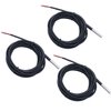 TWTADE 3Pcs DS18B20 3M Temperature Sensor Waterproof Stainless Steel Temperature Range (-55℃~ +125℃) 6mm Temperature Probe Sensor for Arduino Measuring Air Temperature/Liquids DS18B20-3M-3