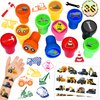 36PCS Construction Party Favors 24 Tattoos Sticker 12 Stamp Set - Ideal Vehicle Excavator Bulldozer Themed Birthday Decor Supplies Goodie Bag Classroom Gifts Cute Rewards for Girls, Baby Shower