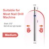 ZIRATONES Mini Barrel Shape Cuticle Clean Nail Drill Bit, 3/32'' Professional Safety Carbide Diamond Under Nail Cleaner for Cuticle Dead Skin Nail Prepare, Nail Salon (Medium)