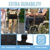 Walker Bags for Folding Walker - Durable Walker Baskets for Rolling Folding Walker with Reflective Strips, Universal Walker Bag Wheel Chair Accessories Bag, Two Adjustable Velcro Straps, Black