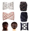 LOVEF Retro Double Beaded Hair Magic Comb Clip Beads Elasticity Hairpin Stretchy Hair Combs Pins for Women Hair Accessories hair brush-4 Pcs (No 2)