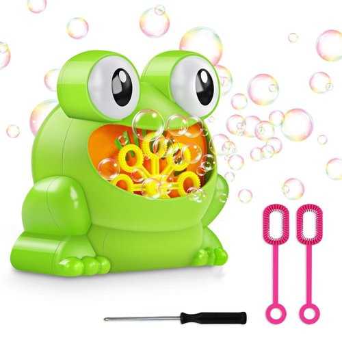 Automatic Bubble Machine, Bubble Blower Toys for Kids, Frog Bubble Blower Machine Make Over 500 Bubbles per Minute for Birthday Party, Wedding, Indoor and Outdoor Games