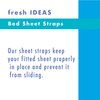Fresh Ideas Bed Sheet Straps, For Use With All Fitted Sheet Sizes, 4-Pack