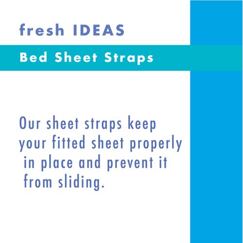 Fresh Ideas Bed Sheet Straps, For Use With All Fitted Sheet Sizes, 4-Pack