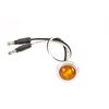 3/4 (.75 Inch) Mini Clear Lens Red/Amber LED Clearance Lamp Round Indicator Fender Side Marker Lights Waterproof with Chrome Ring Camper Van Truck Trailer Pickup ATV 12V DC 2835 SMD 3led (20x Amber)