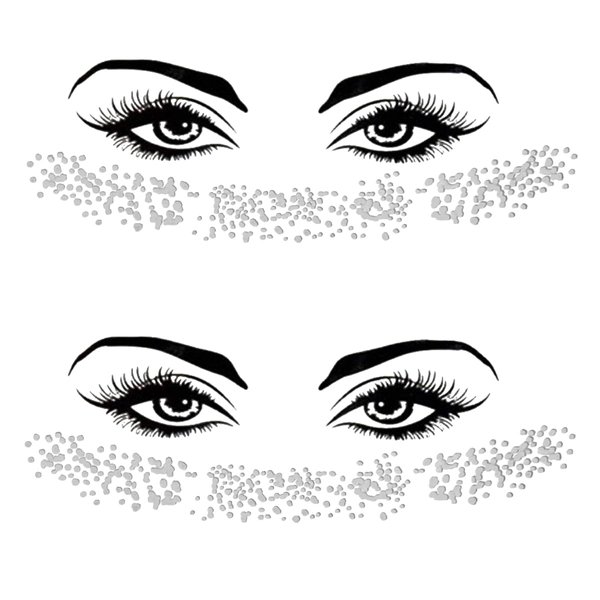 WUIOS Glitter Freckles Face Tattoo for Women Golden Face Tattoos Halloween Club Cosplay Rave Party Gift for Kids Face Temporary Tattoos Festival Decoration (Silver A)