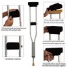 Underarm Crutch's Pad and Hand Grip Covers Universal Forearm Handle Padded Cushion Sets Accessories for Crutches (Black)