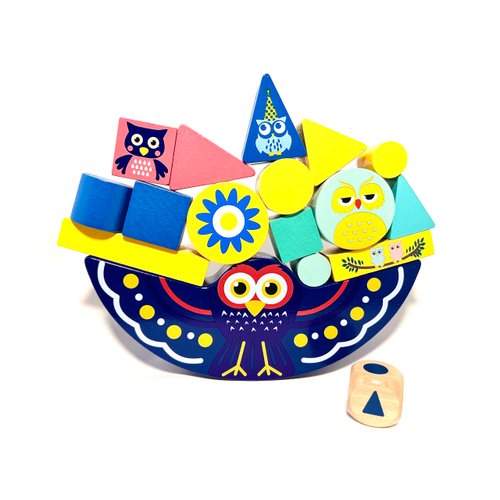 STEM AGORA Montessori Animals Stacking and Balance Toy, Wooden Colorful and Cute Owl Blocks, Montessori-Inspired Learning, Educational Learning & Fine Motor Skills, for 3 4 5 6 7 Year Old